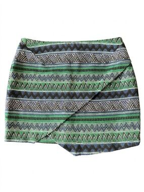 NWT r+j Romeo and Juliet Couture Jacquard Geometric Mini Skirt, Size L